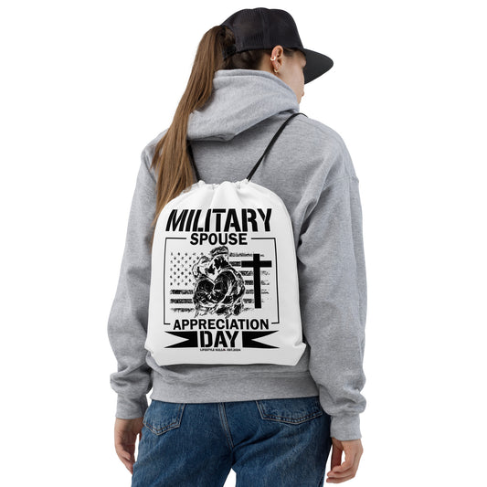 Military Spouse Appreciation Day Drawstring bag