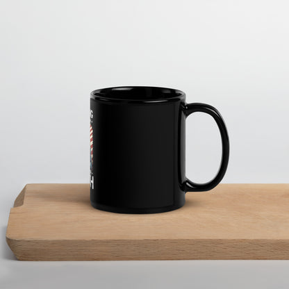 Roaring in Patriotism and Faith Black Glossy Mug