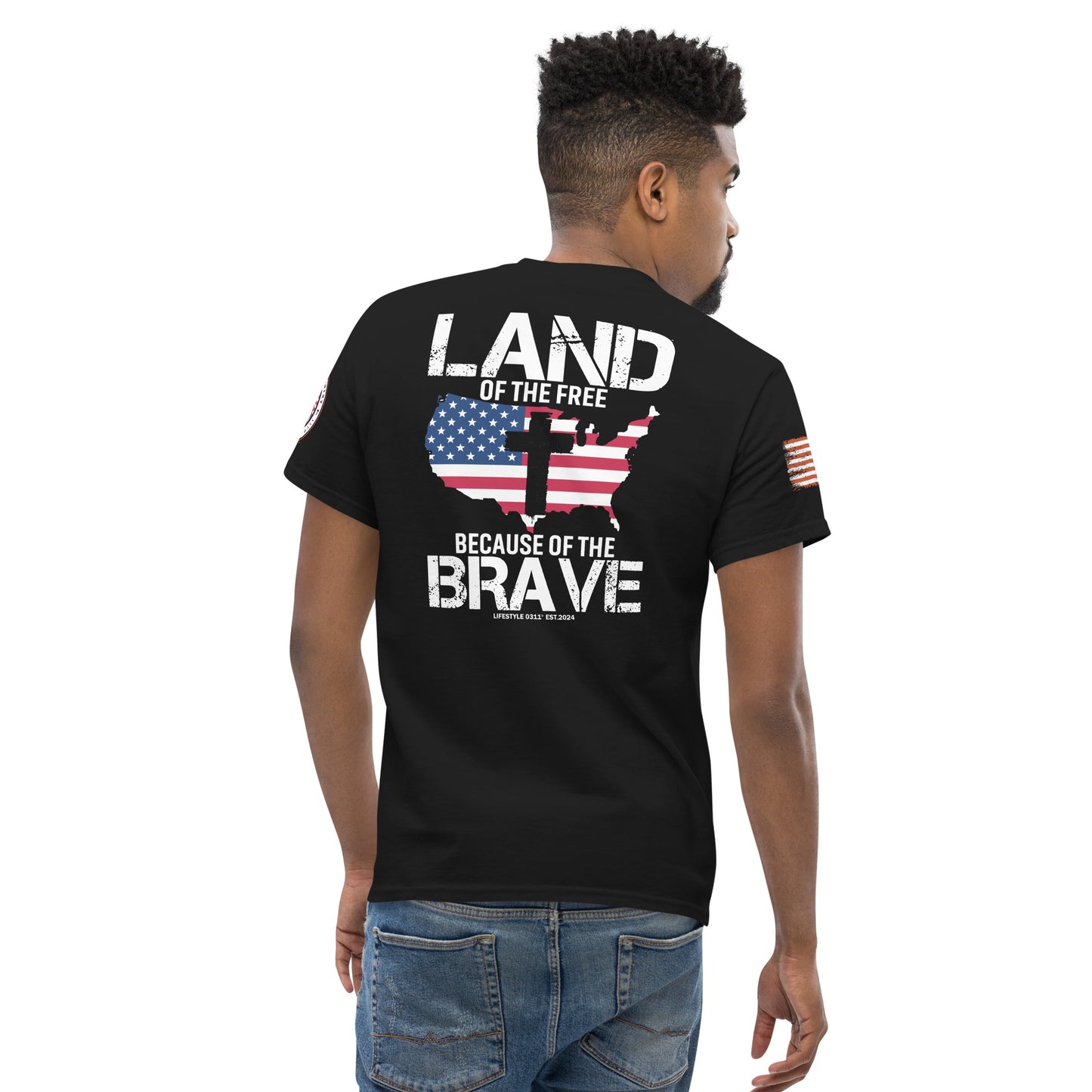 Land Of The Free Men's classic tee