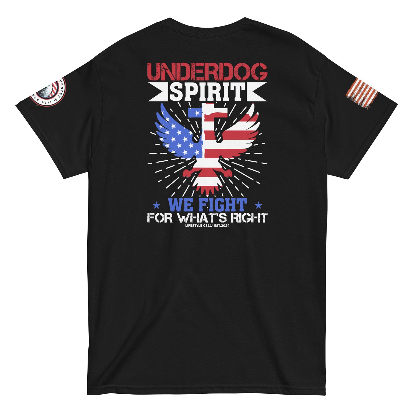 Under Dog Spirit We Fight for What's Right Men's Classic Tee