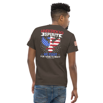 Under Dog Spirit We Fight for What's Right Men's Classic Tee