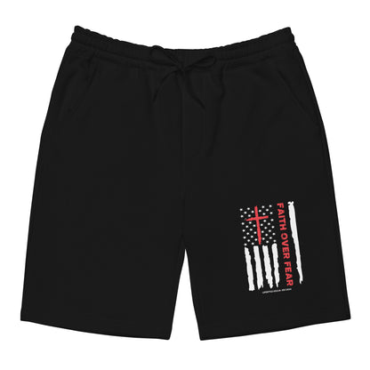 Faith over Fear Men's fleece shorts