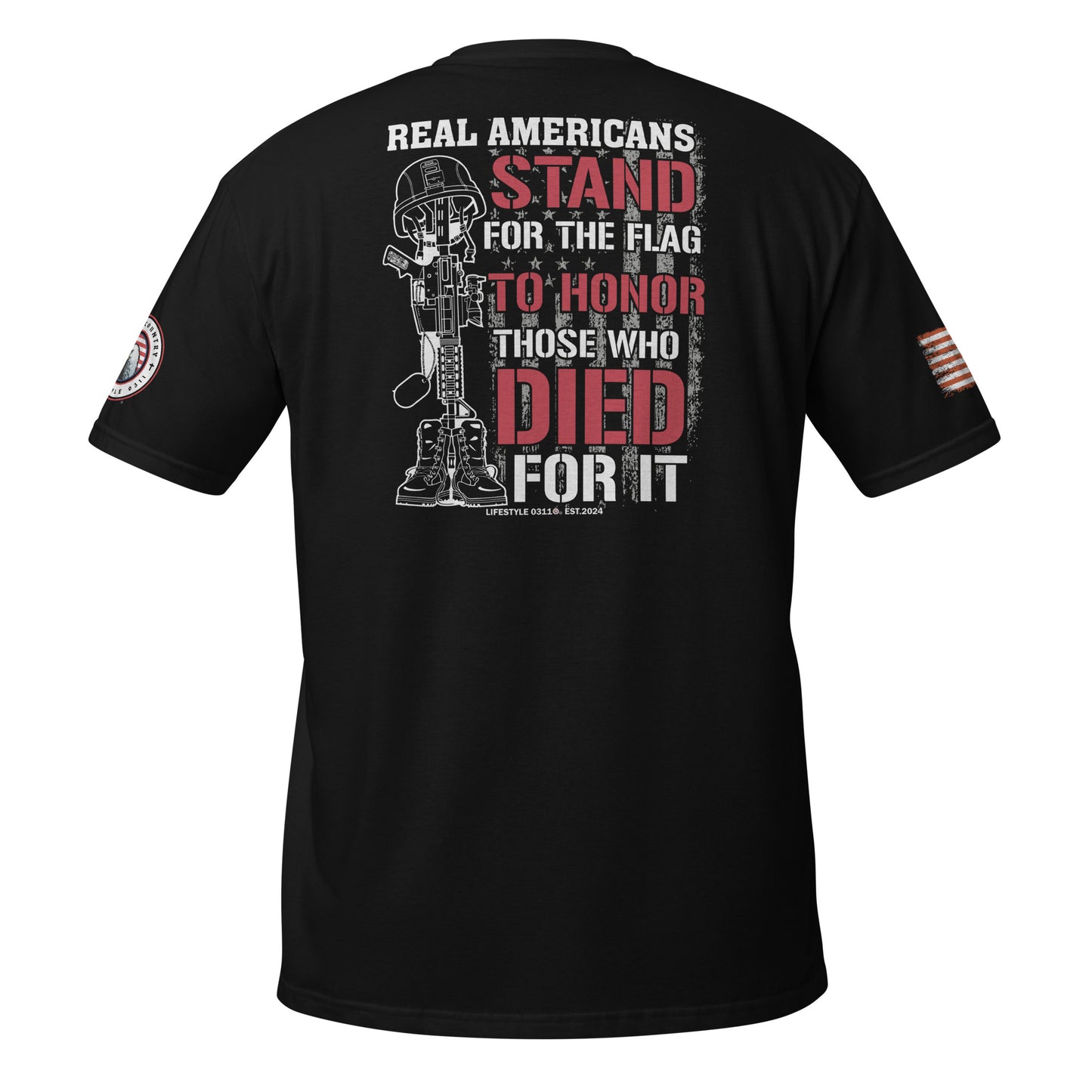 Real Americans Stand For the Flag Short-Sleeve Unisex T-Shirt