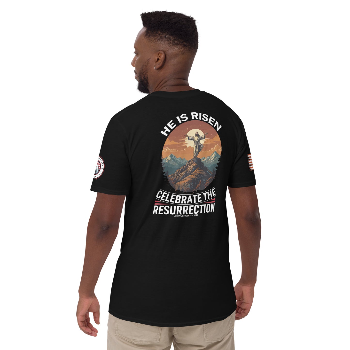 He is Risen  Celebrate Short-Sleeve Unisex T-Shirt