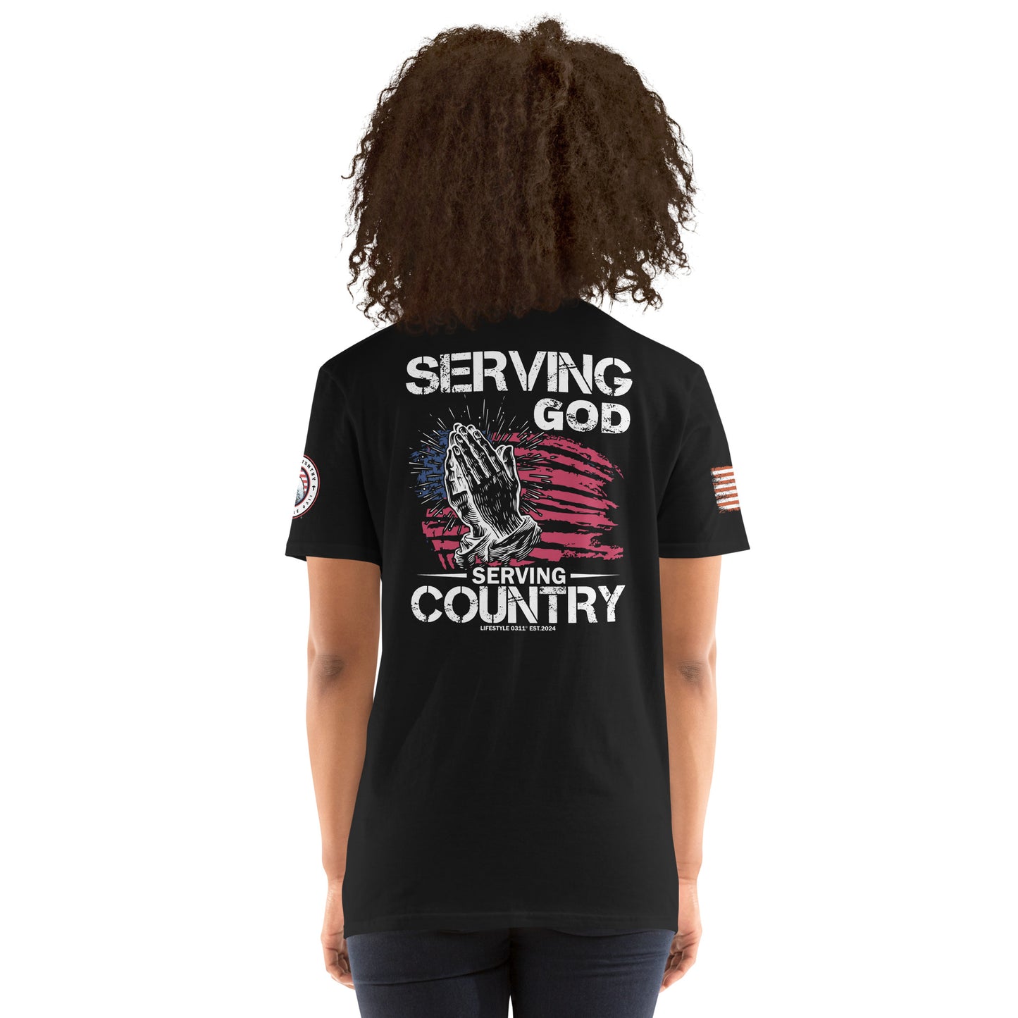 Serving God and Country Short-Sleeve Unisex T-Shirt