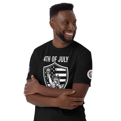 4th of July Shield Independence Day Short-Sleeve Unisex T-Shirt