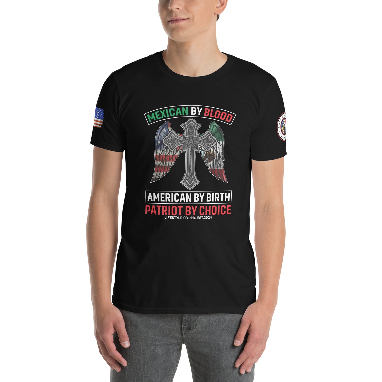 Mexican Blood American Birth Short-Sleeve Unisex T-Shirt