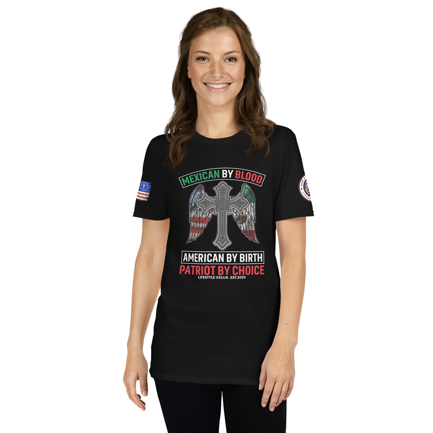 Mexican Blood American Birth Short-Sleeve Unisex T-Shirt