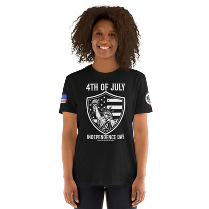 4th of July Shield Independence Day Short-Sleeve Unisex T-Shirt