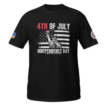 4th of July Statue of Liberty Short-Sleeve Unisex T-Shirt