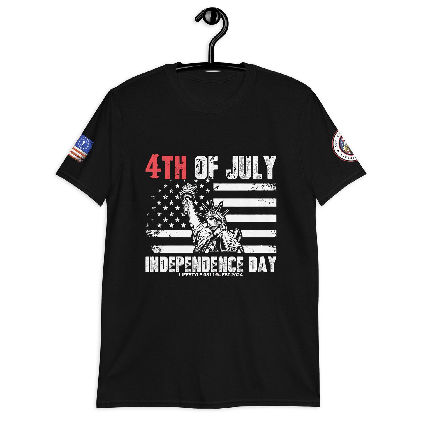 4th of July Statue of Liberty Short-Sleeve Unisex T-Shirt