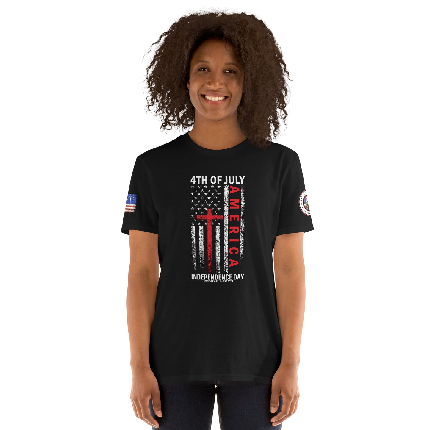 4th of July America Short-Sleeve Unisex T-Shirt