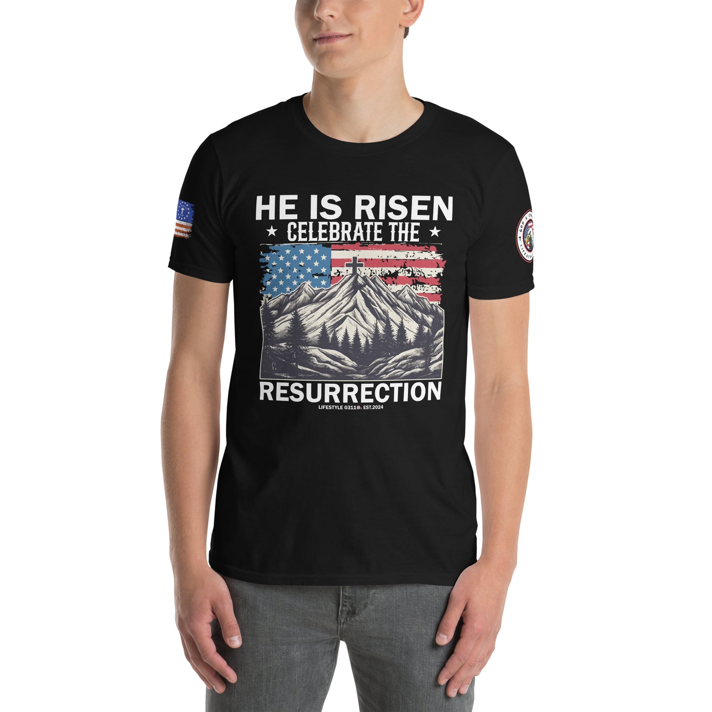 He is Risen Resurrection Short-Sleeve Unisex T-Shirt