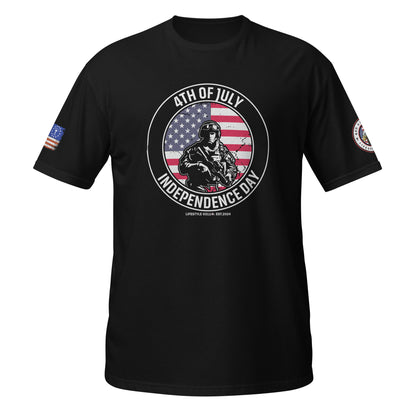 4th of July Independence Day Soldier Short-Sleeve Unisex T-Shirt