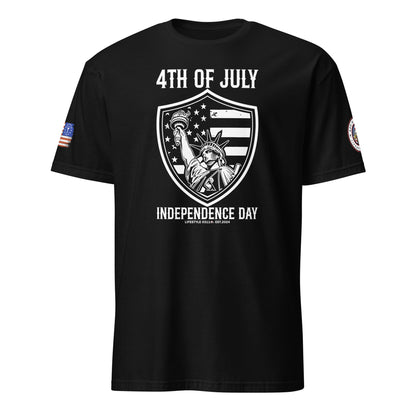 4th of July Shield Liberty Short-Sleeve Unisex T-Shirt