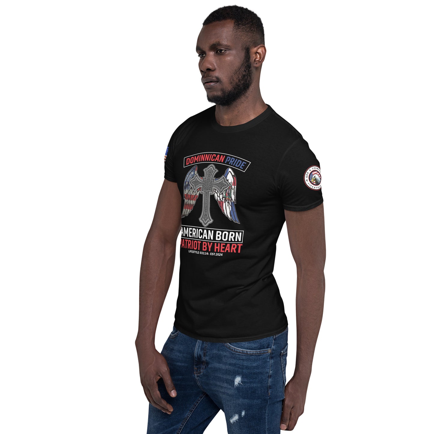 Dominican Pride American Born Short-Sleeve Unisex T-Shirt