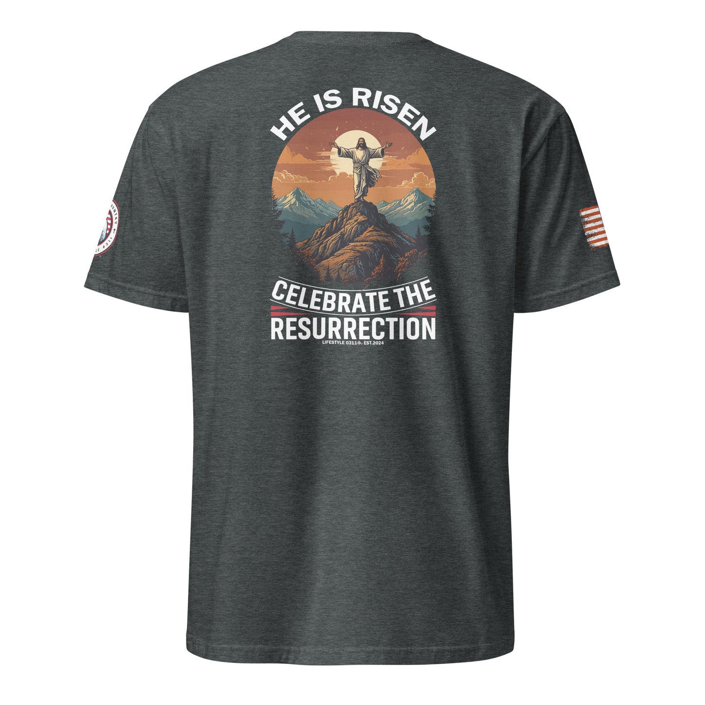 He is Risen  Celebrate Short-Sleeve Unisex T-Shirt