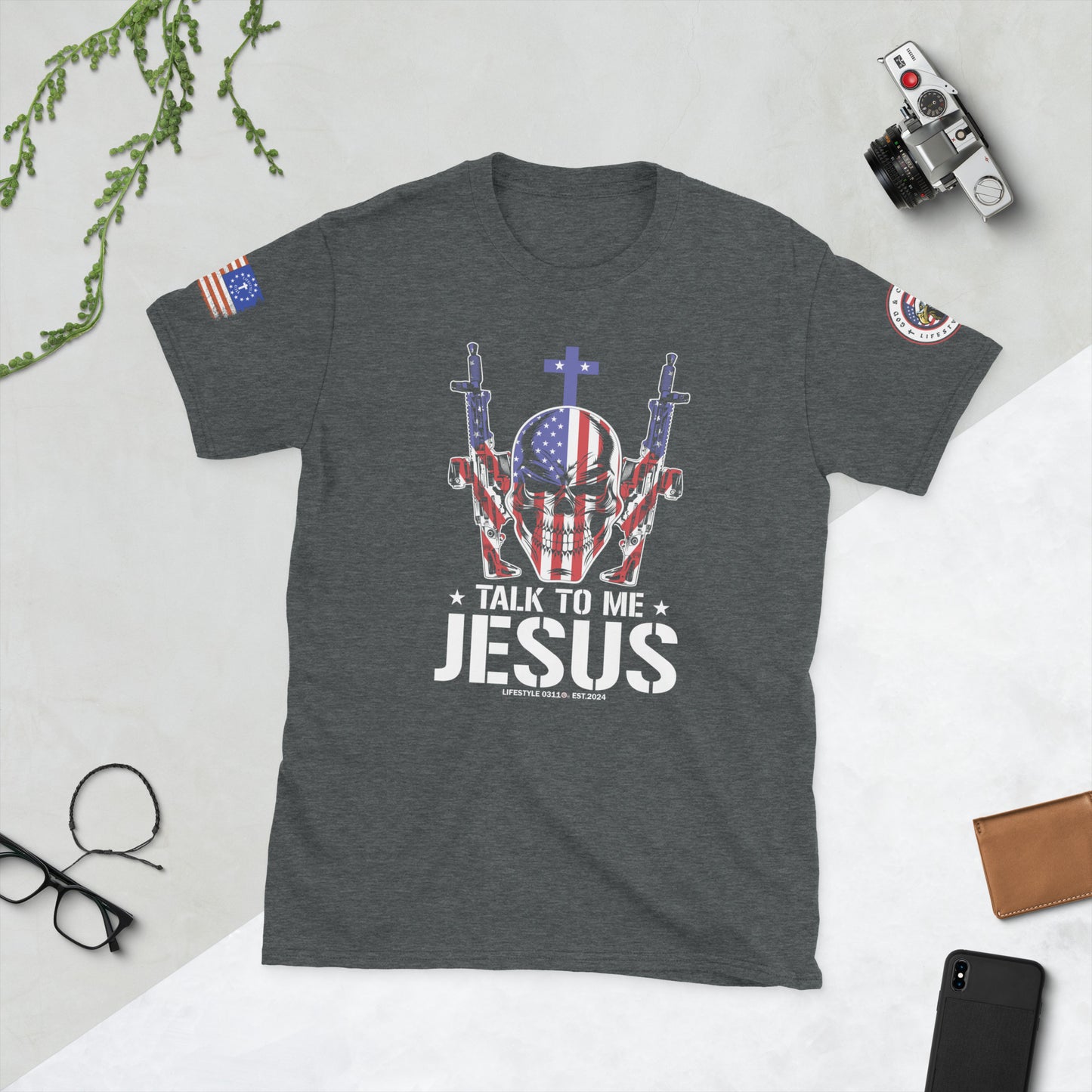 Talk to me Jesus Short-Sleeve Unisex T-Shirt