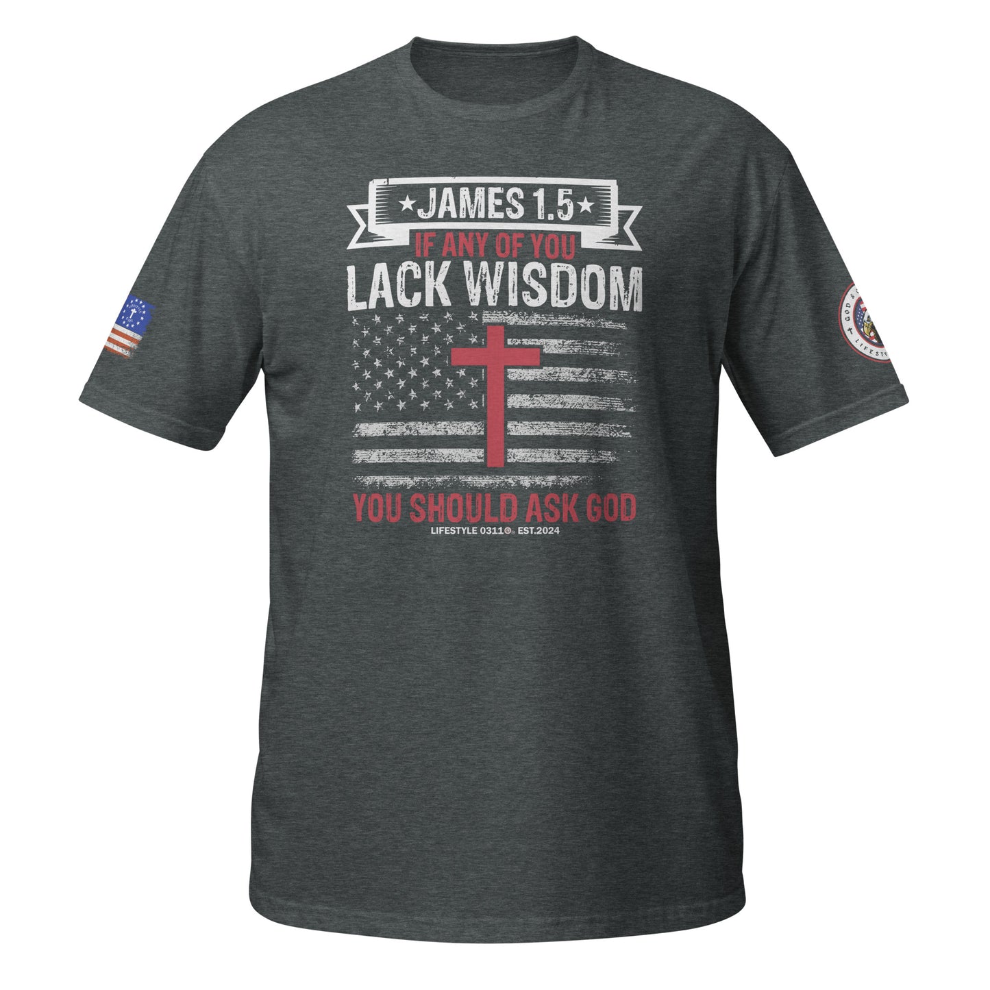 James 1:5 Wisdom Short-Sleeve Unisex T-Shirt