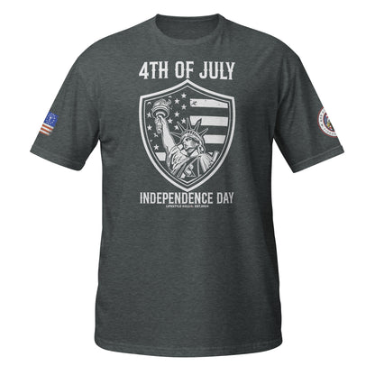 4th of July Shield Independence Day Short-Sleeve Unisex T-Shirt