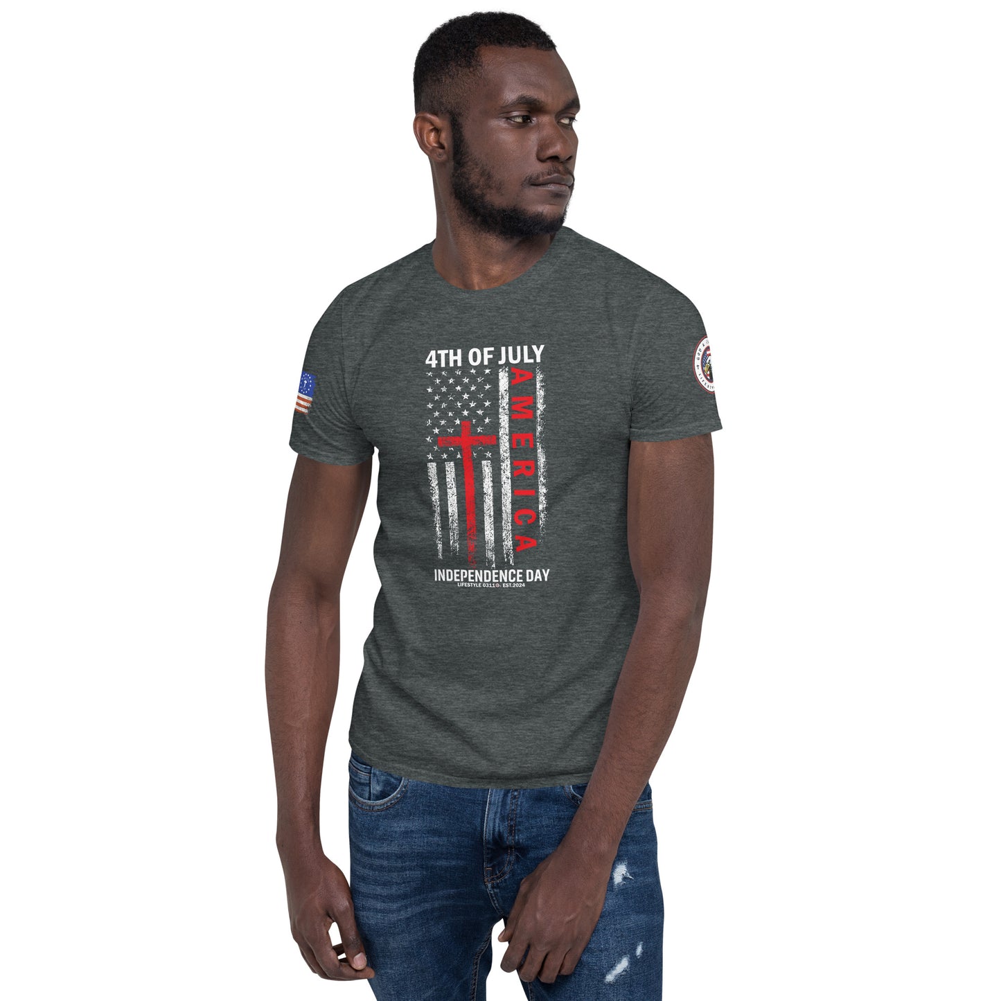 4th of July America Short-Sleeve Unisex T-Shirt