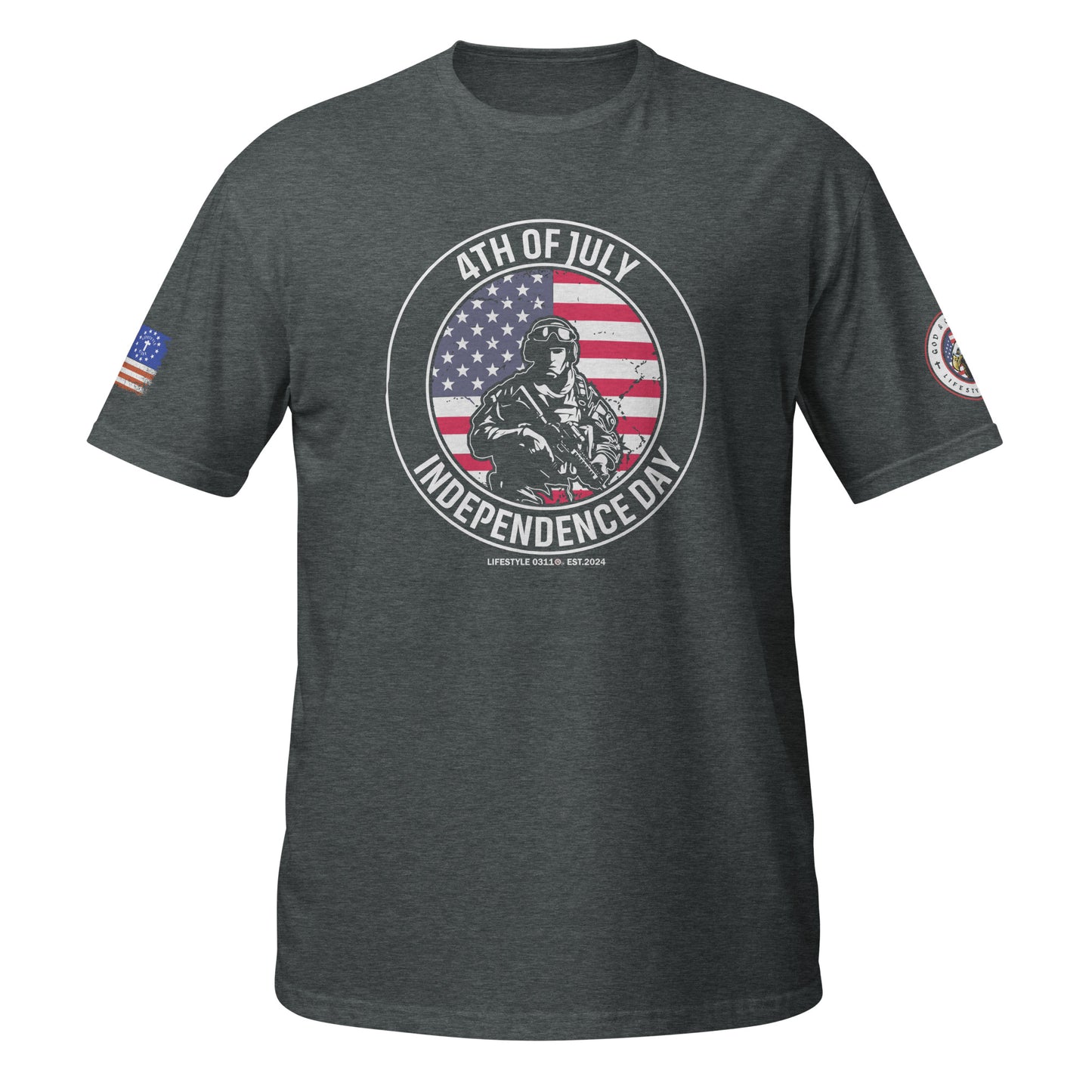 4th of July Independence Day Soldier Short-Sleeve Unisex T-Shirt