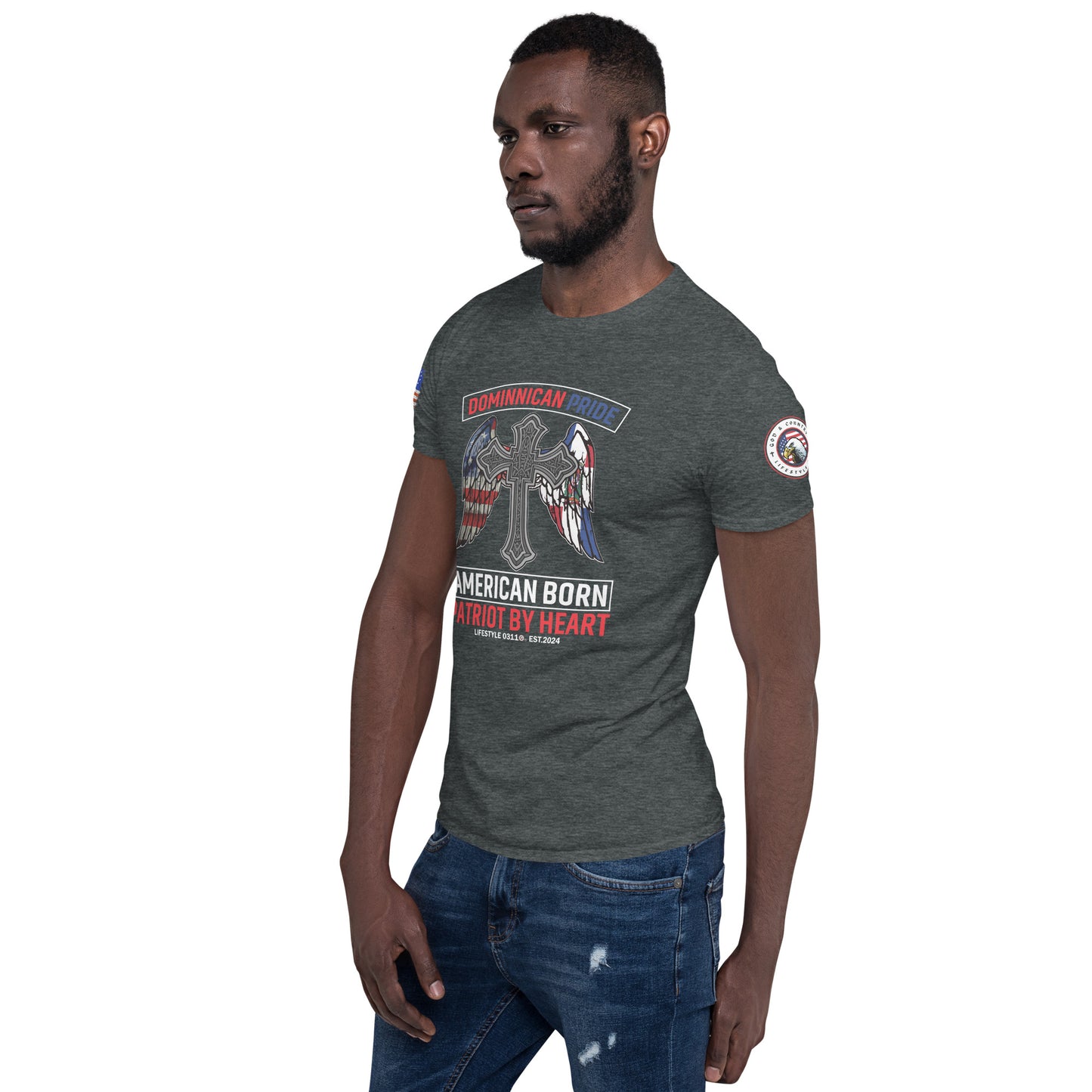 Dominican Pride American Born Short-Sleeve Unisex T-Shirt