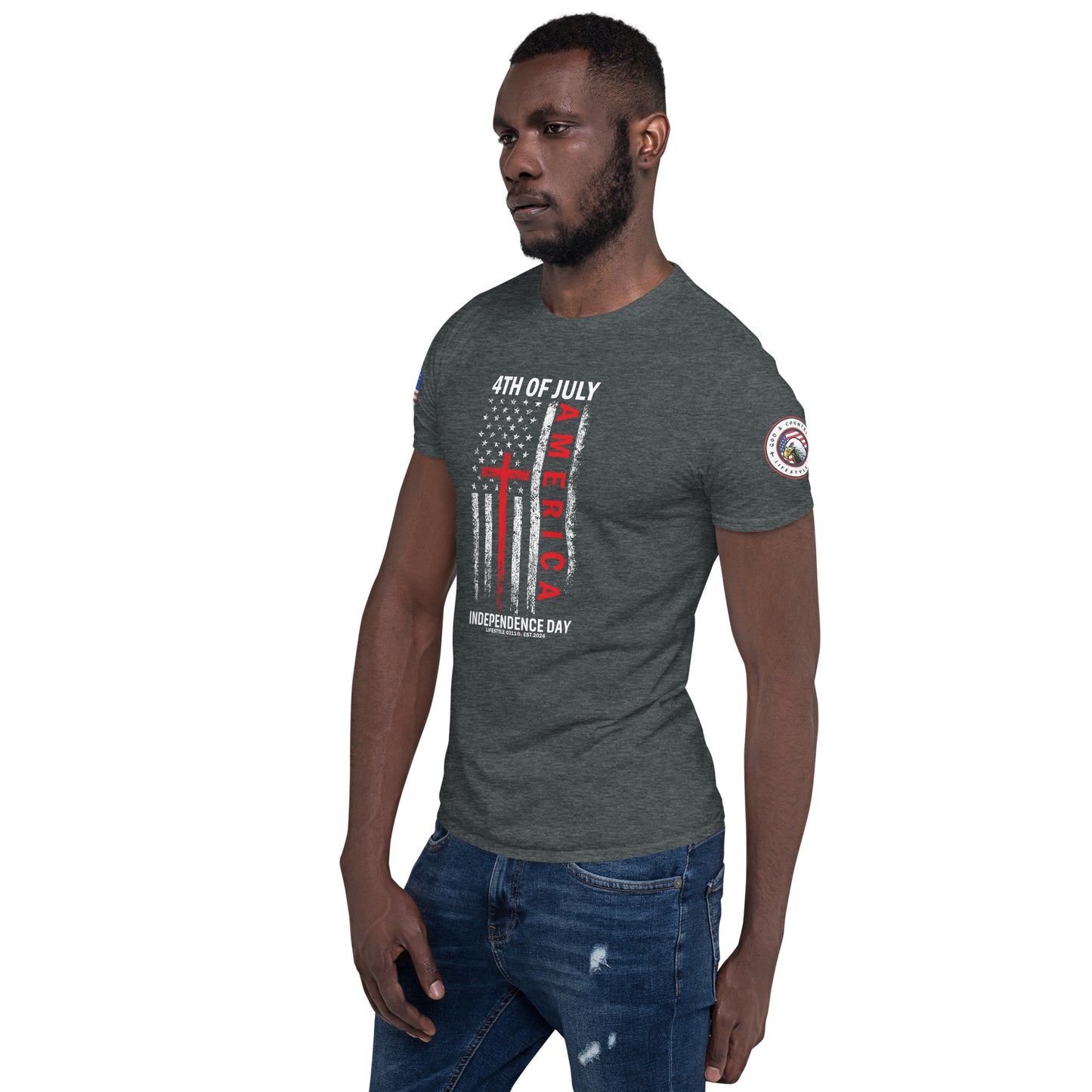 4th of July America Short-Sleeve Unisex T-Shirt