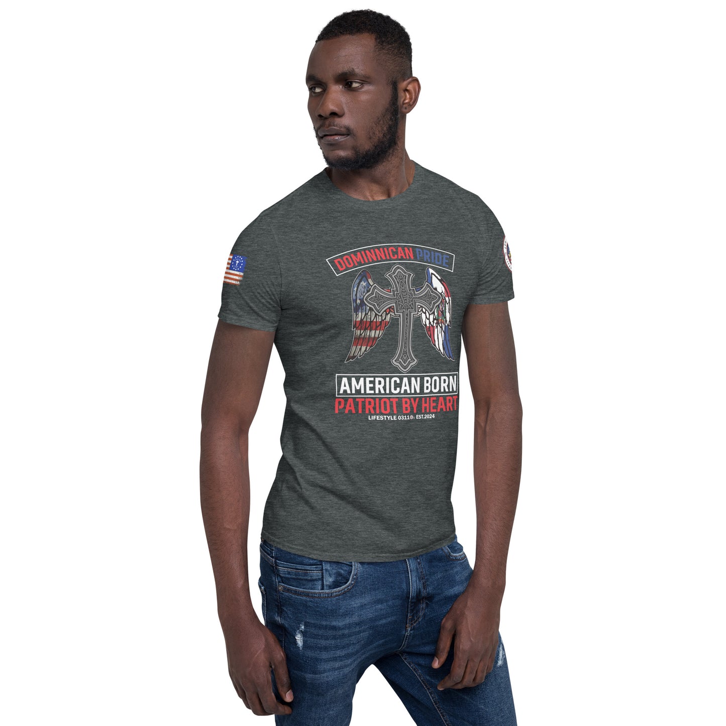 Dominican Pride American Born Short-Sleeve Unisex T-Shirt