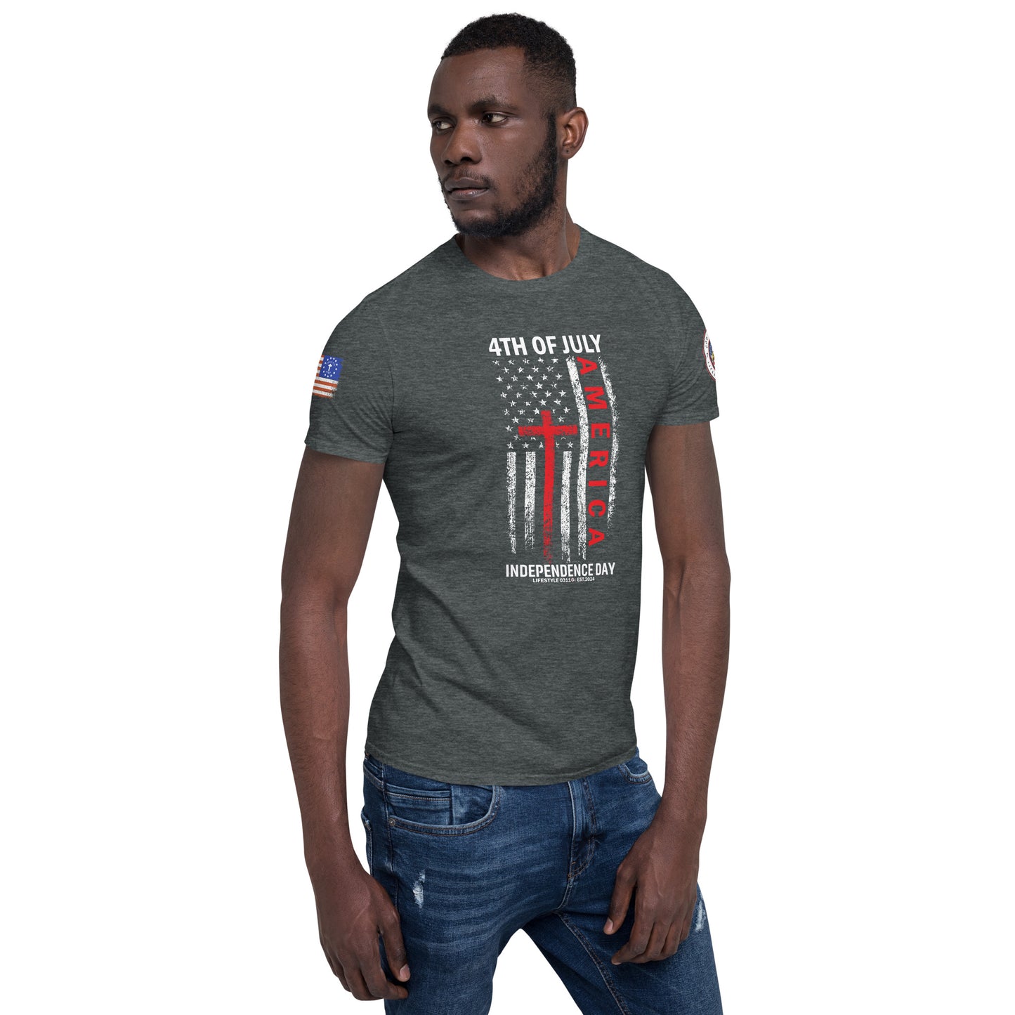 4th of July America Short-Sleeve Unisex T-Shirt