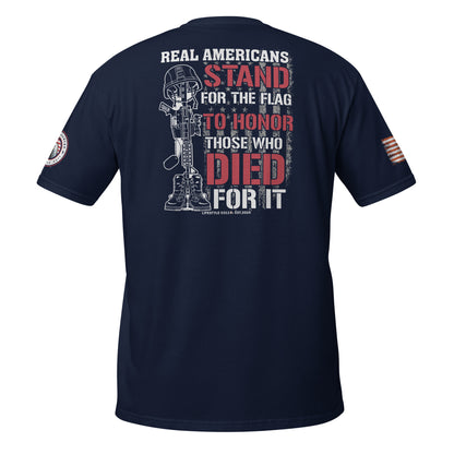 Real Americans Stand For the Flag Short-Sleeve Unisex T-Shirt