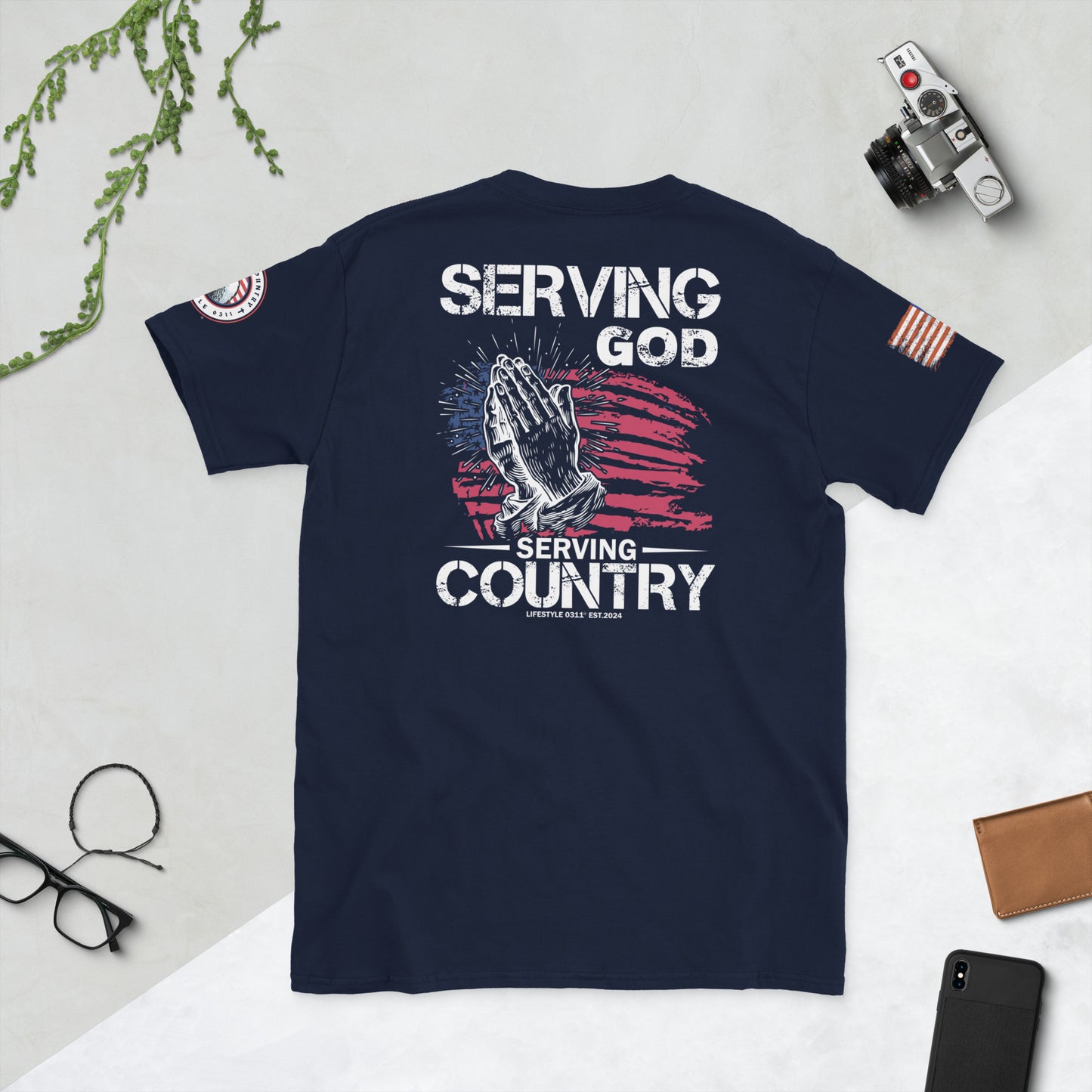 Serving God and Country Short-Sleeve Unisex T-Shirt