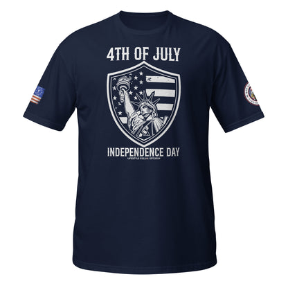 4th of July Shield Independence Day Short-Sleeve Unisex T-Shirt