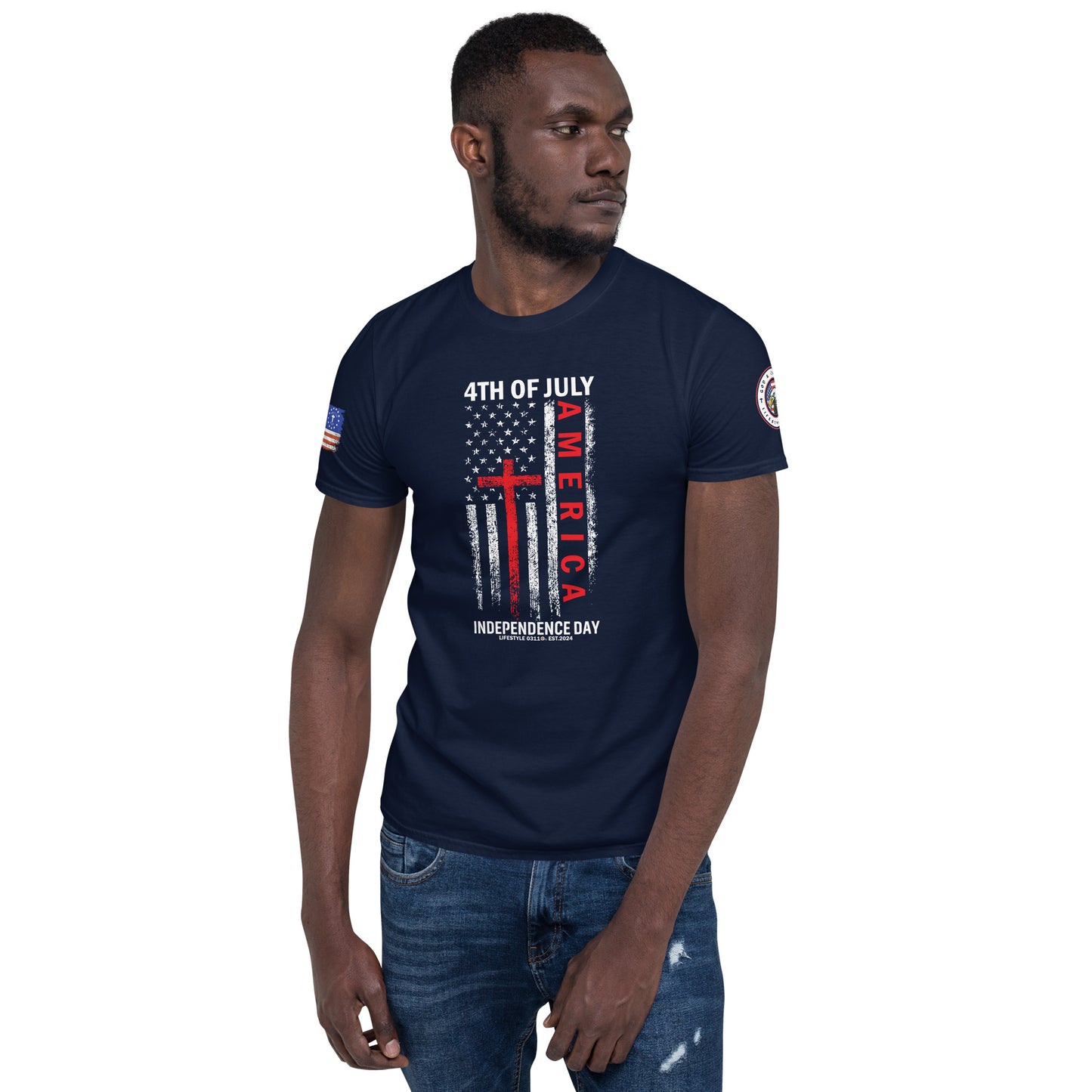 4th of July America Short-Sleeve Unisex T-Shirt