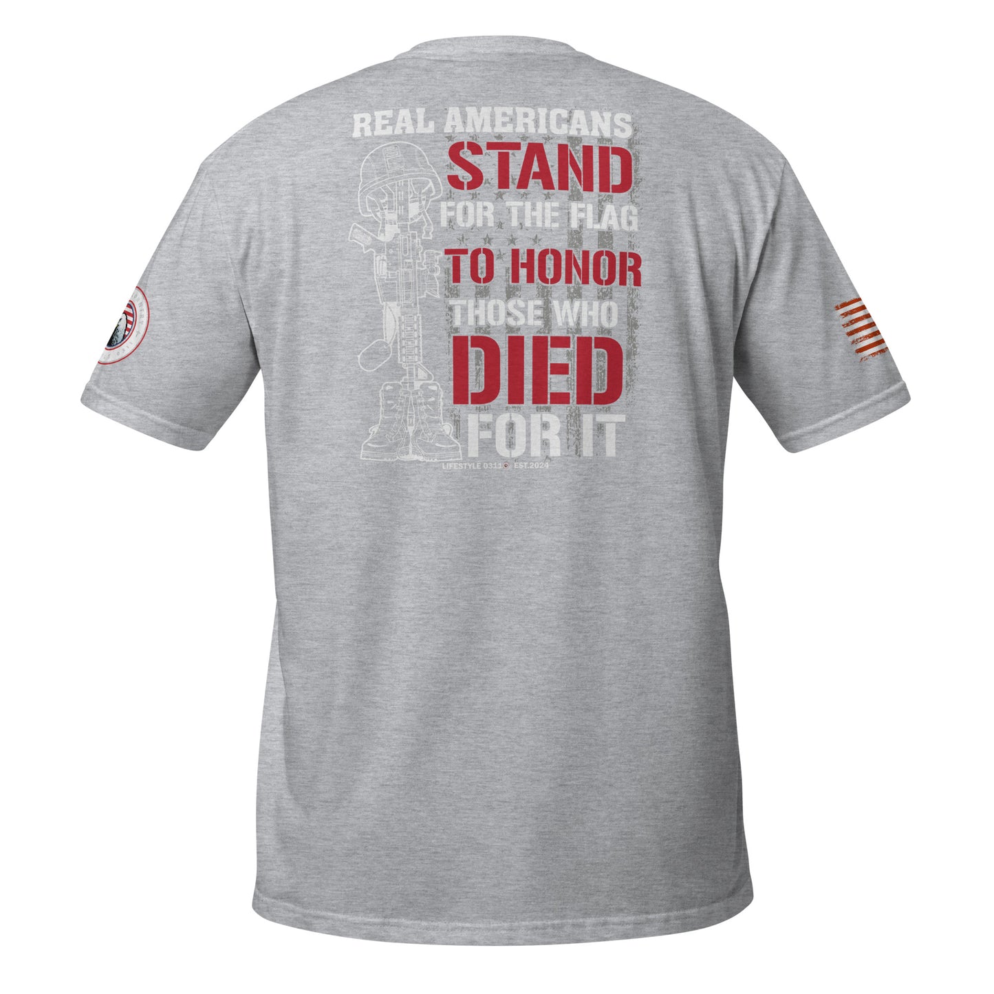 Real Americans Stand For the Flag Short-Sleeve Unisex T-Shirt