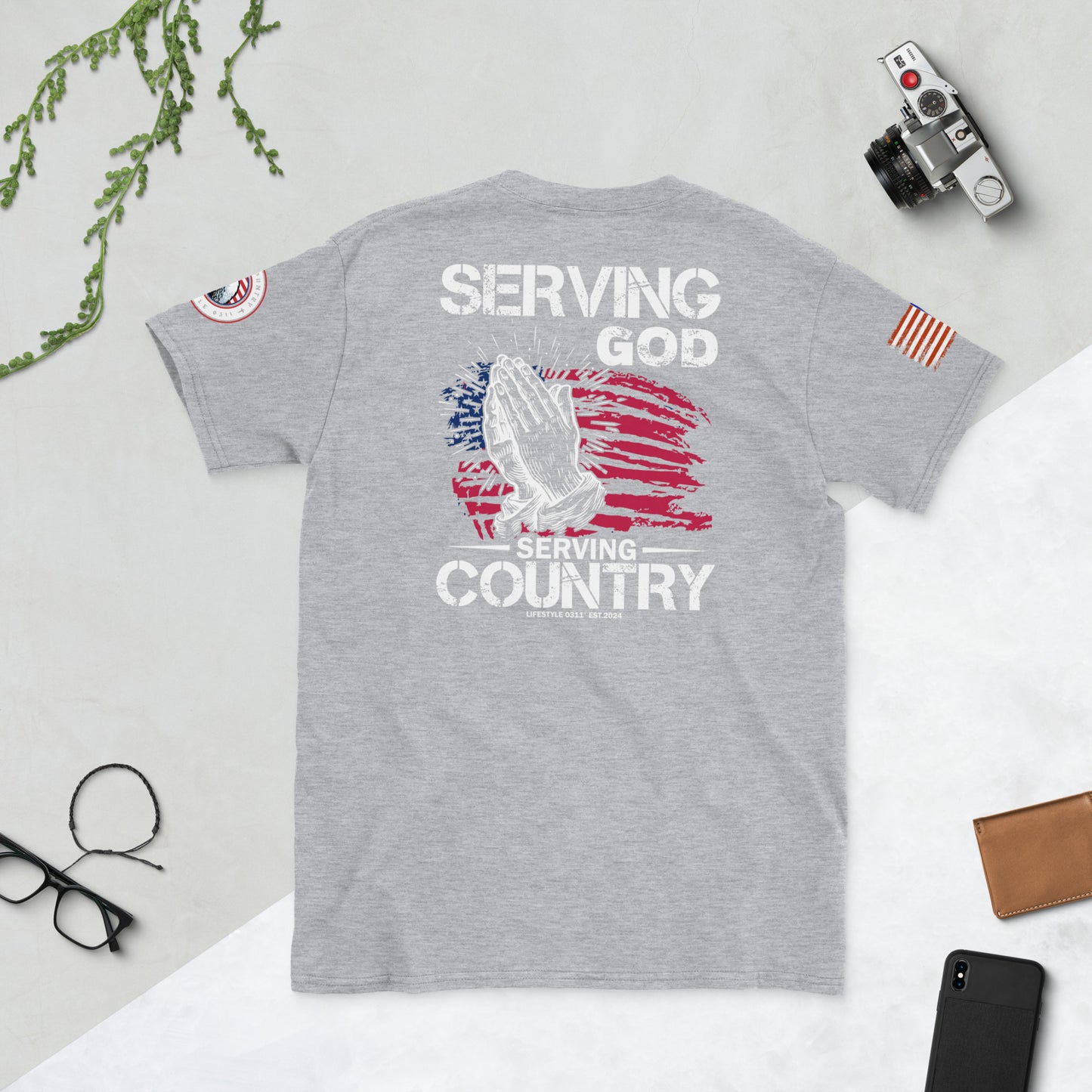 Serving God and Country Short-Sleeve Unisex T-Shirt