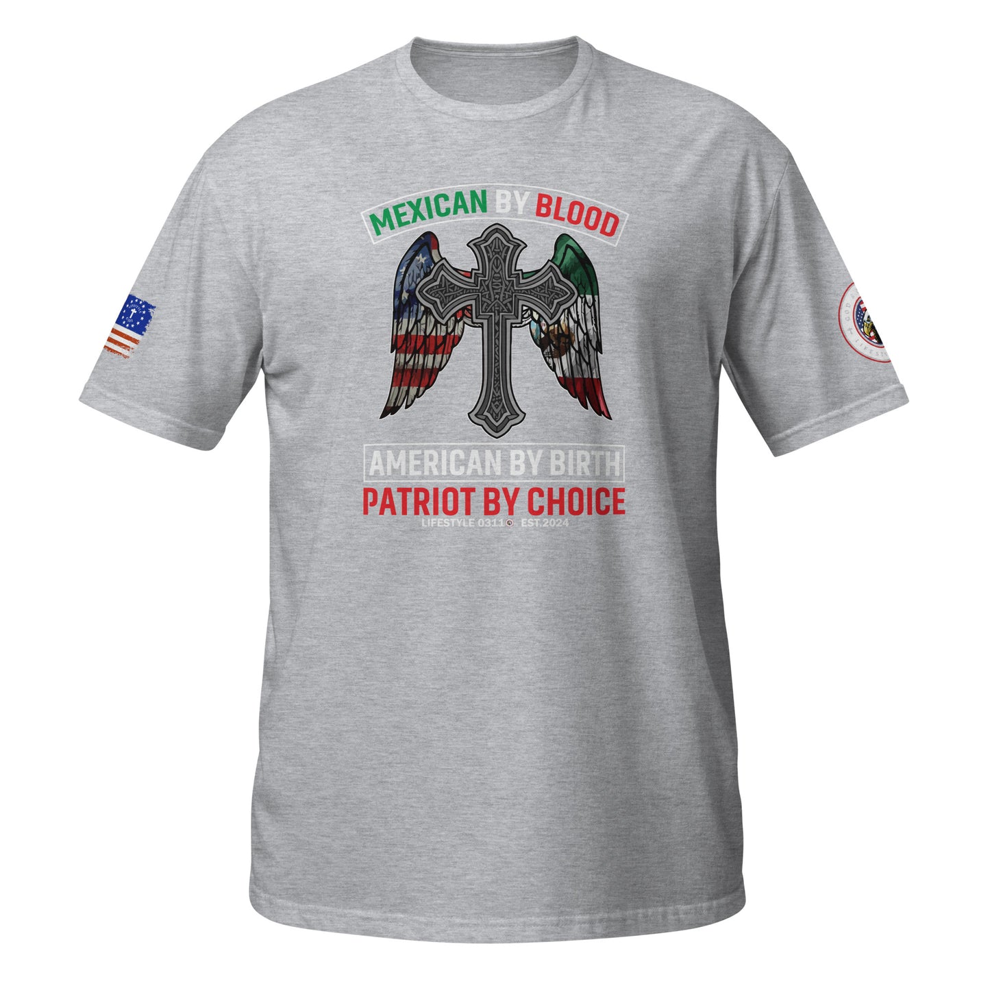 Mexican Blood American Birth Short-Sleeve Unisex T-Shirt