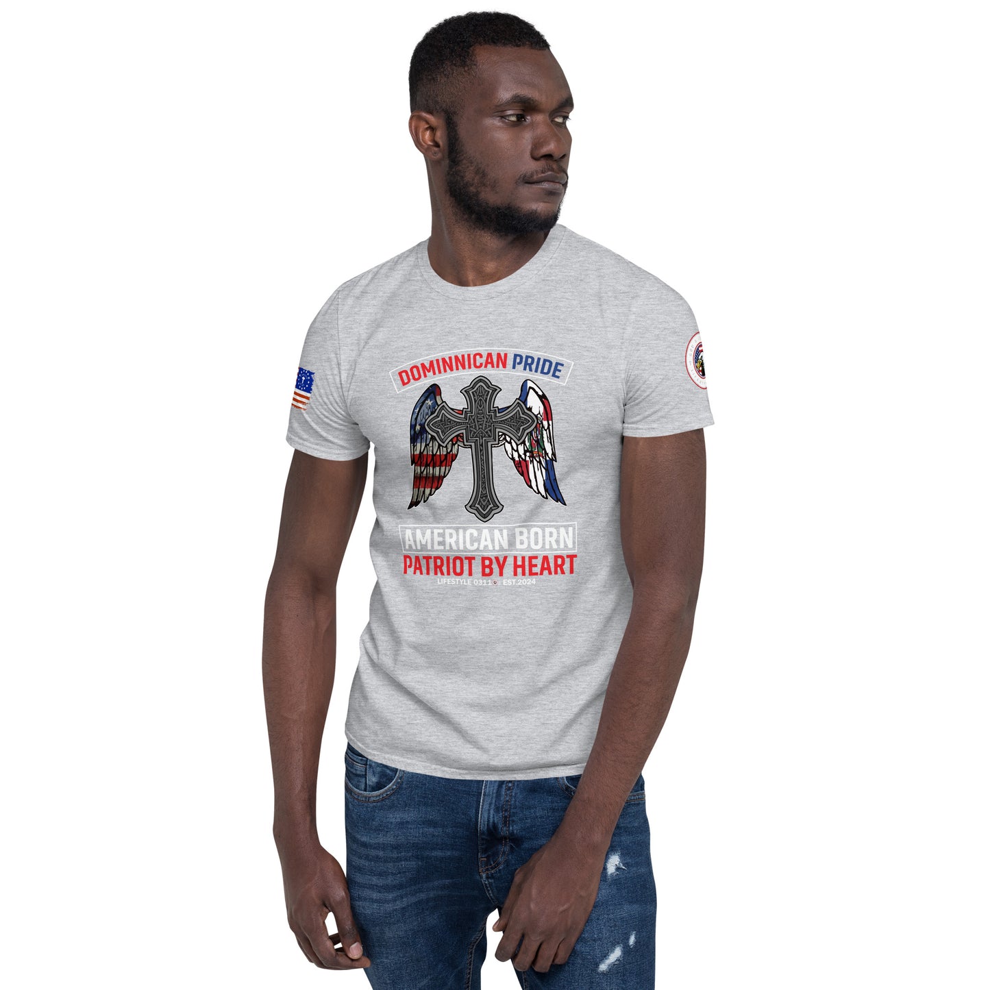 Dominican Pride American Born Short-Sleeve Unisex T-Shirt