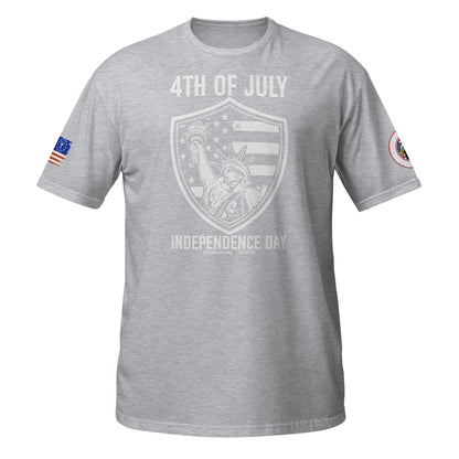 4th of July Shield Independence Day Short-Sleeve Unisex T-Shirt