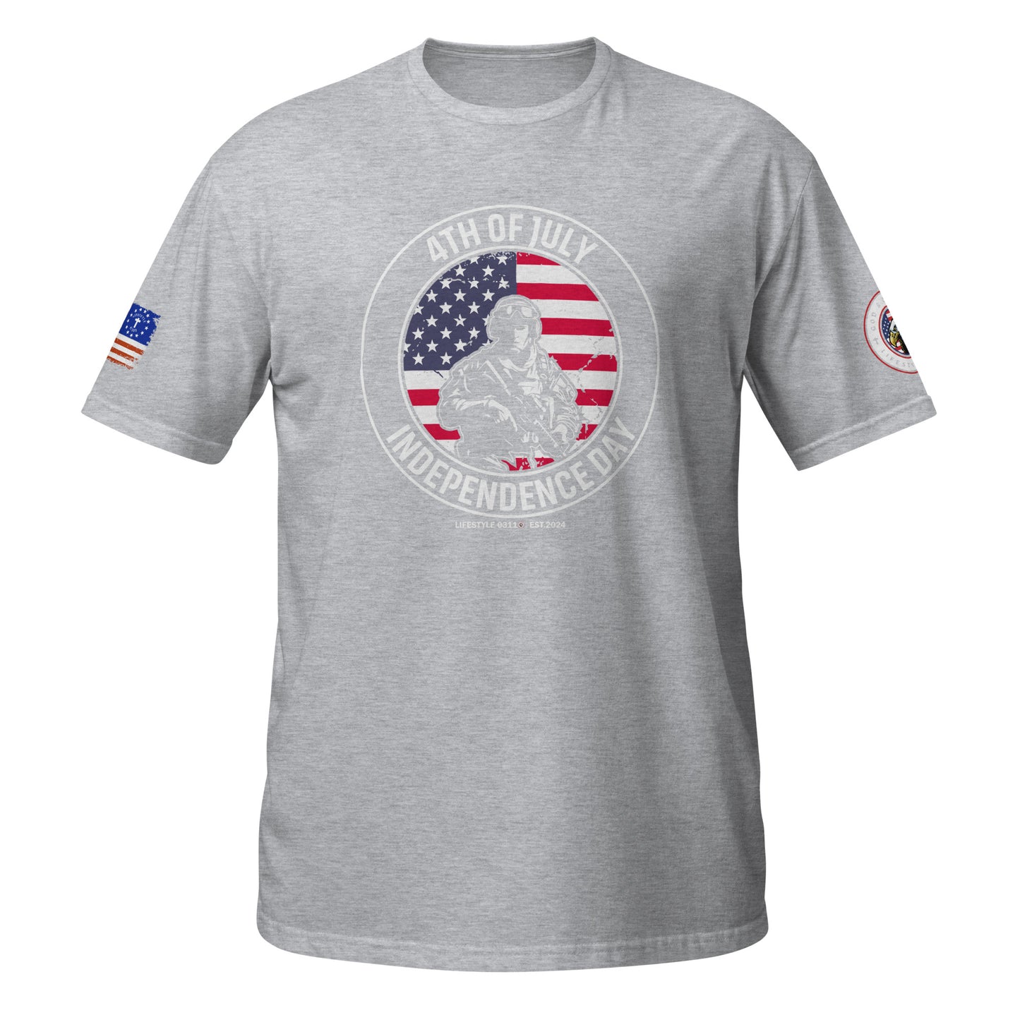 4th of July Independence Day Soldier Short-Sleeve Unisex T-Shirt