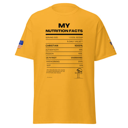 My Nutrition Facts  Unisex classic tee