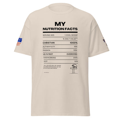 My Nutrition Facts  Unisex classic tee