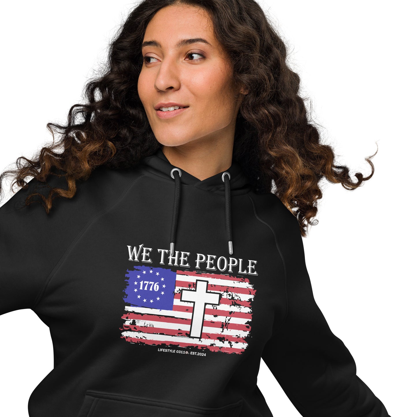 We the People Unisex eco raglan hoodie