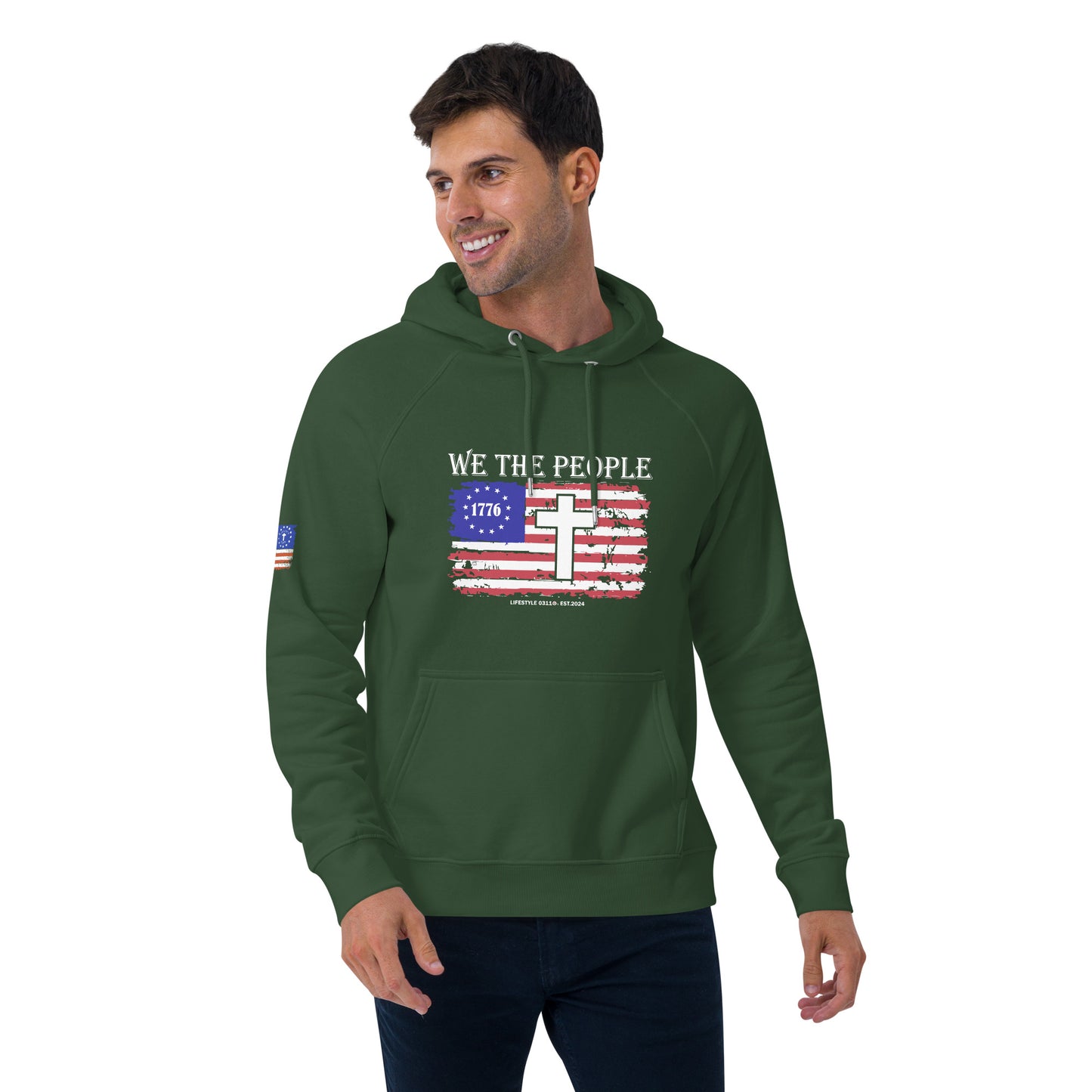 We the People Unisex eco raglan hoodie