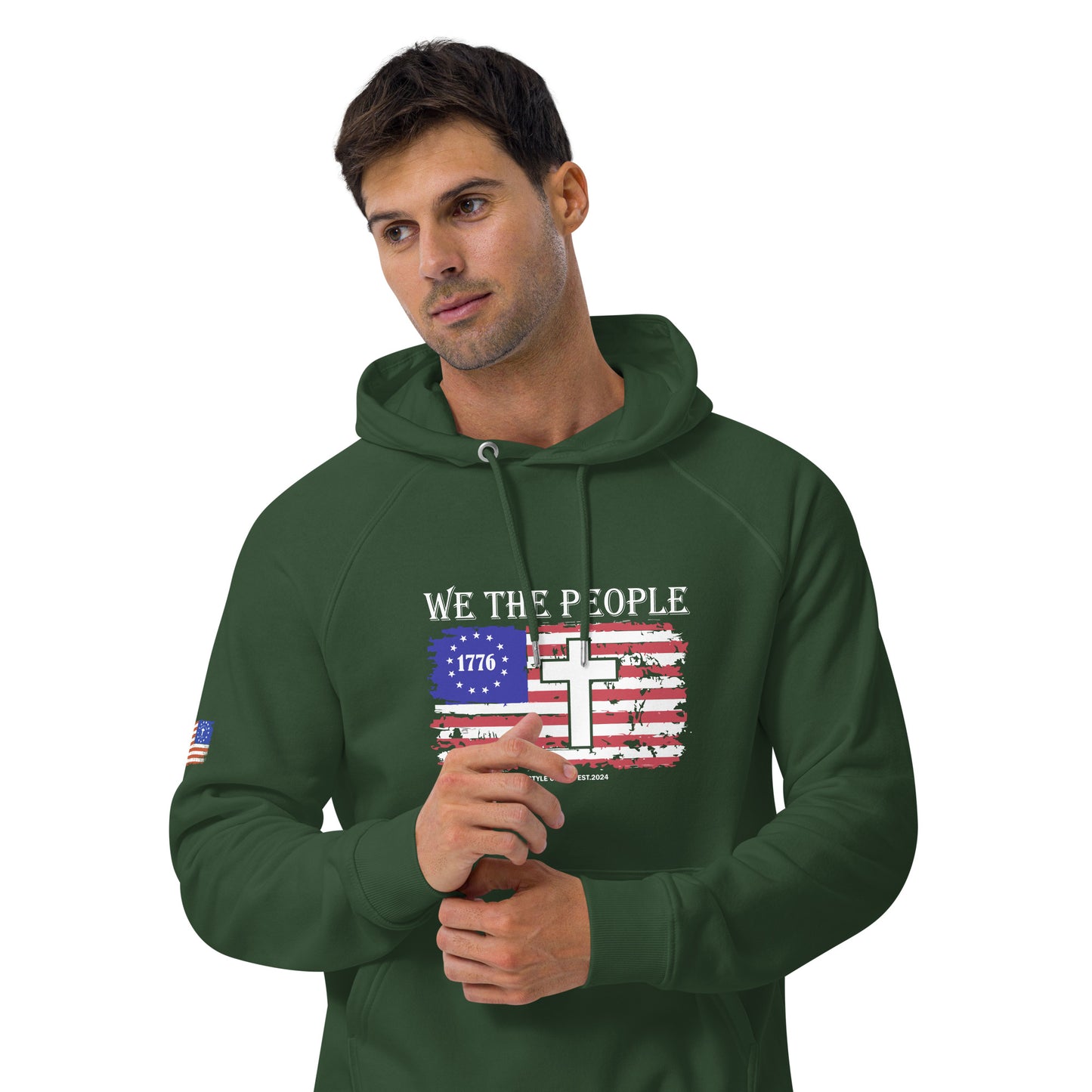 We the People Unisex eco raglan hoodie