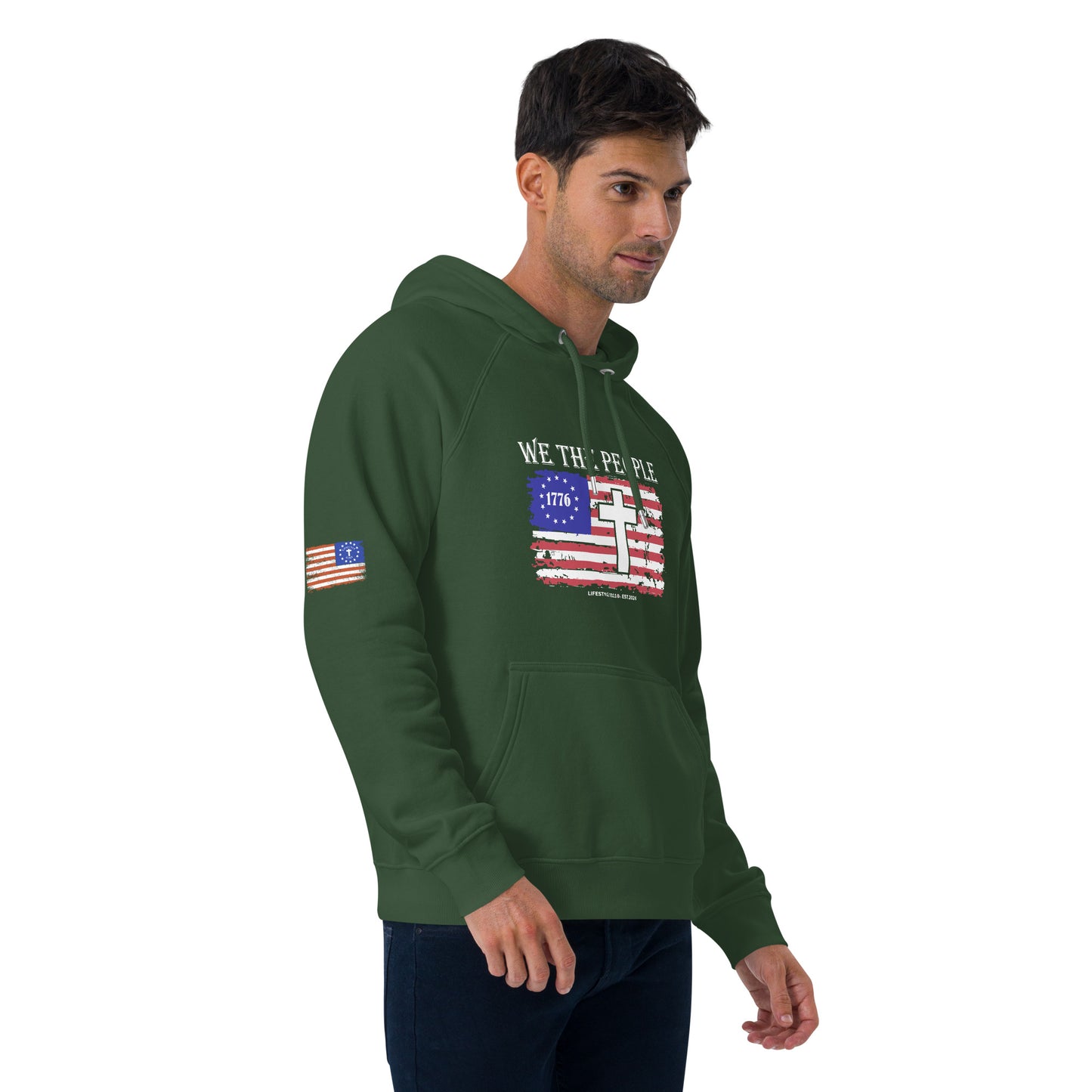 We the People Unisex eco raglan hoodie