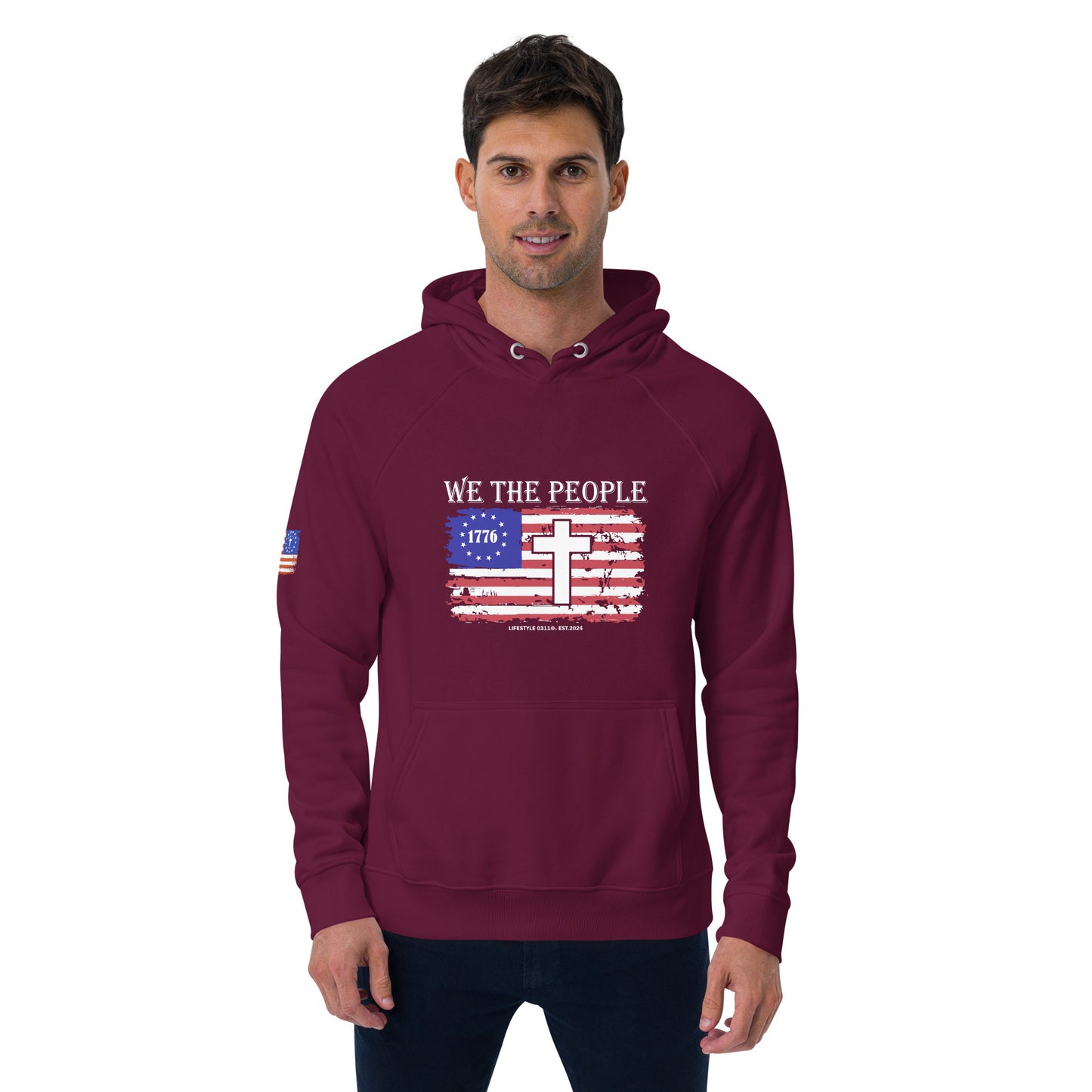 We the People Unisex eco raglan hoodie