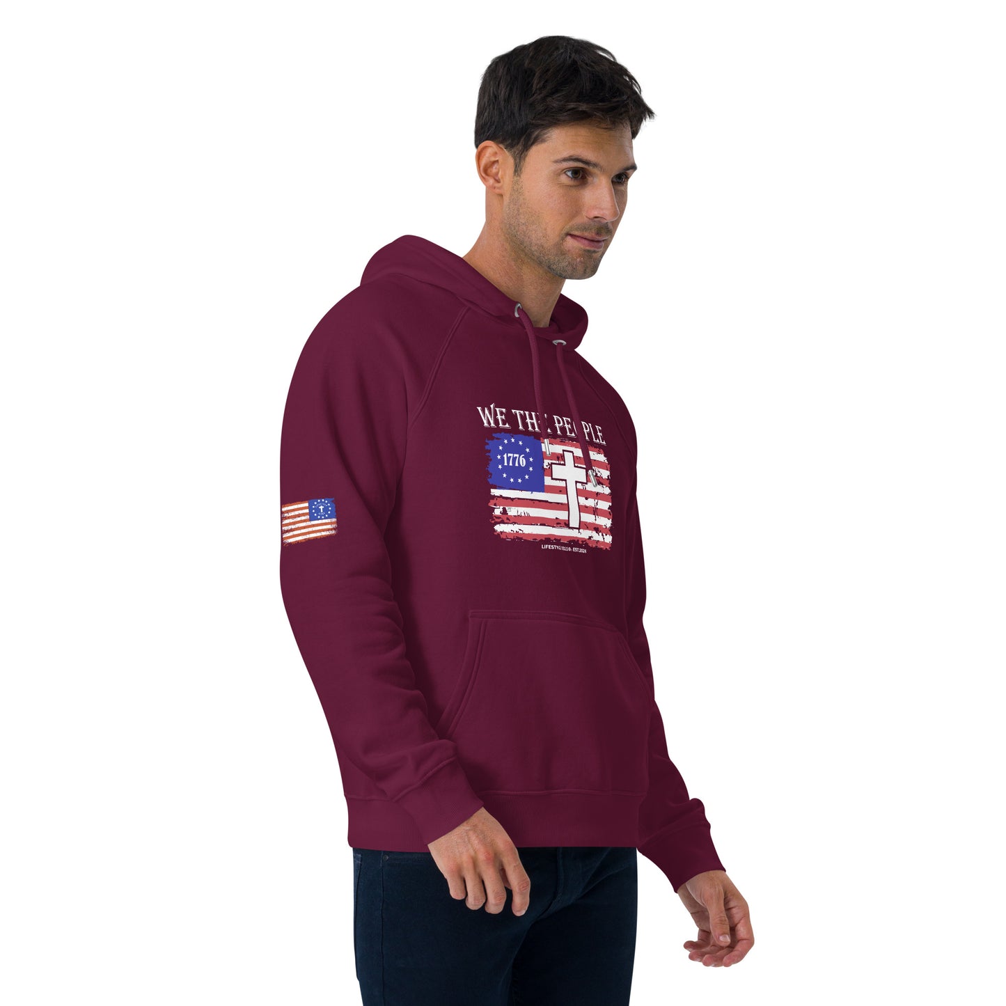 We the People Unisex eco raglan hoodie