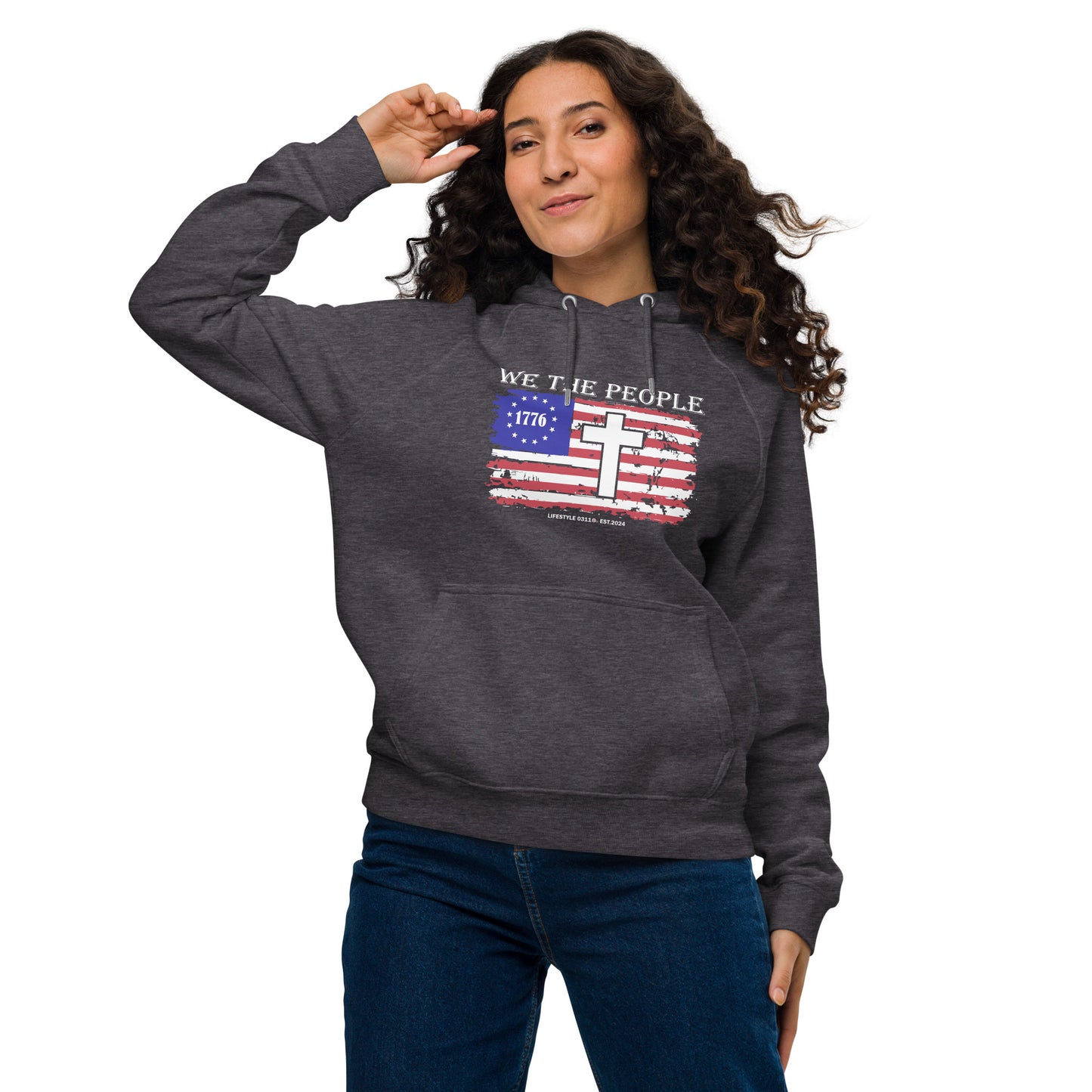 We the People Unisex eco raglan hoodie