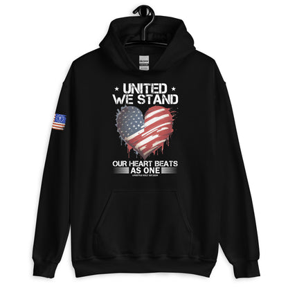 United We Stand Our Heart Beats as One Unisex Hoodie